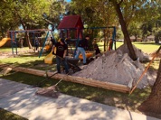 Matt repairs playground